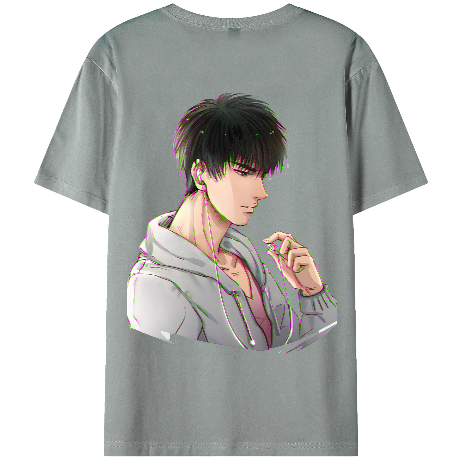 （画像用） SLAM DUNK／スラムダンク 綿100％ メンズ半袖Tシャツ（バックプリント） 通気性